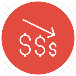 Decrease graph Icon - Download in Glyph Style