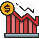 Decrease Graph Bar Chart Recession Icon