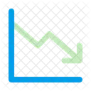 Decrease Down Arrow Line Chart Icon