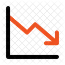 Decrease Down Arrow Line Chart Icon