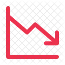 Decrease Down Arrow Line Chart Icon