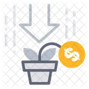 Decrease Investment Decrease Down Icon