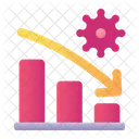 Virus Down Statistics Icon