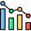 Business And Finance Data Analytics Line Graph Icon