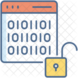 Decryption Icon - Download in Colored Outline Style