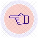 Icone De Circulo Colorido De Dedo De Arma Icon