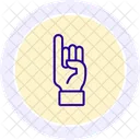 Icono De Circulo De Color Del Dedo Menique Icono