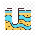 Deep pit on soil  Icon