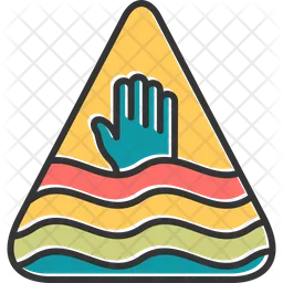 Deep water warning sign  Icon