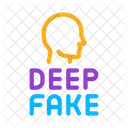 Deepfake menschliches Gesicht  Symbol