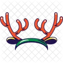 Cartoon Deer Antlers Icon
