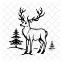 Animal Reindeer Christmas Icon