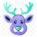 Deer Head Christmas Icon