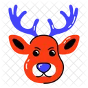 Deer Head Christmas Icon