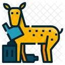 Deer With Plastic Trash  Icon