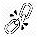 Defektes Glied Glied Kette Symbol