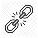 Gebrochenes Glied Glied Kette Symbol