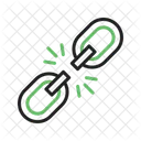 Gebrochenes Glied Glied Kette Symbol