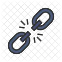 Gebrochenes Glied Glied Kette Symbol
