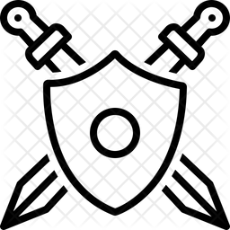 Defensive Icon - Download in Line Style