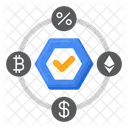 Defi finanças descentralizadas  Ícone