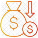 Deficit Money Bag Dollar Icon