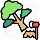 Tree Loss Habitat Destruction Carbon Emissions Icon