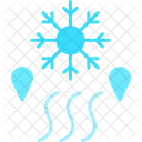 Defrosting Snowflake Microwave Icon