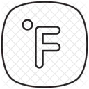 Degre Fahrenheit Temperature Thermometre Icône