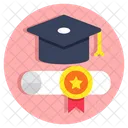 Degree Diploma Certificate Icon