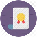 Certificate Authorized Document Diploma Icon