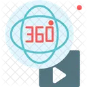 360 Degree Virtual Reality 360 Degree Vision アイコン