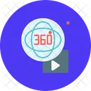 Virtual Reality 360 Degree Vision 360 View アイコン