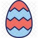 Dekoriertes Ei Ostern Osterei Icon