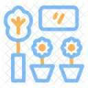 Dekoration Spiegel Blume Symbol