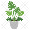 Dekorative Pflanze Blumentopf Pflanzenvase Symbol