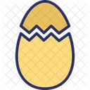 Dekoriertes Ei Ostern Osterei Icon