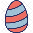 Dekoriertes Ei Ostern Osterei Icon