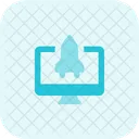 Dekstop And Space Shuttle Online Startup Startup Icon