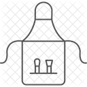 Delantal De Arte De Borde Fino Icono
