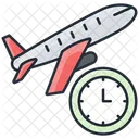 Delayed Flight Departure Time Flight Time Icon