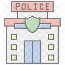 Delegacia De Policia Linear Color Icon Ícone