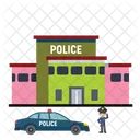Policia Esquadra Edificio Policia Ícone