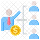 Delegation Argent Salaire Icône