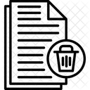 Delete Document File Icon