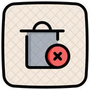 Delete Cross Mark Garbage Icon