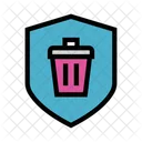 Delete Trash Sheild Icon