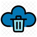 Delete Data Trash Bin Cloud Icon