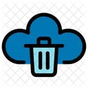 Delete Data Trash Bin Cloud Symbol
