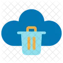 Delete Data Trash Bin Cloud Symbol
